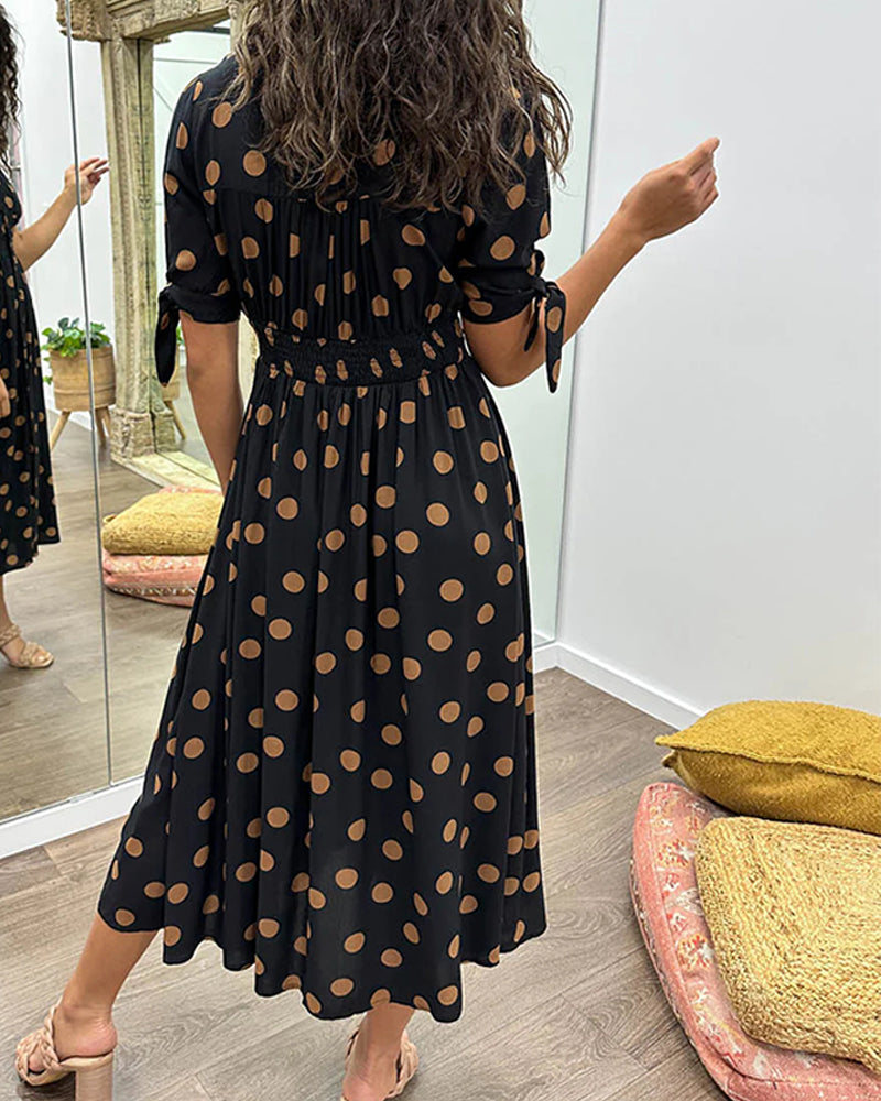 Selvira™ Elegantes Kleid mit Punkten Modeberg Bern