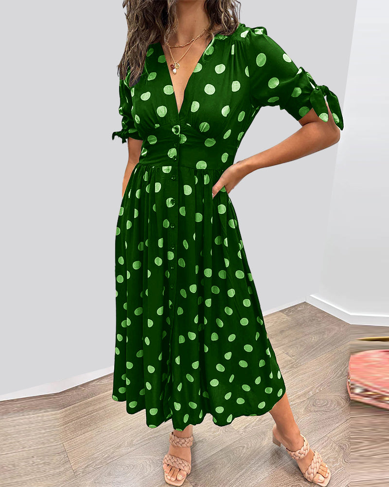 Selvira™ Elegantes Kleid mit Punkten Modeberg Bern