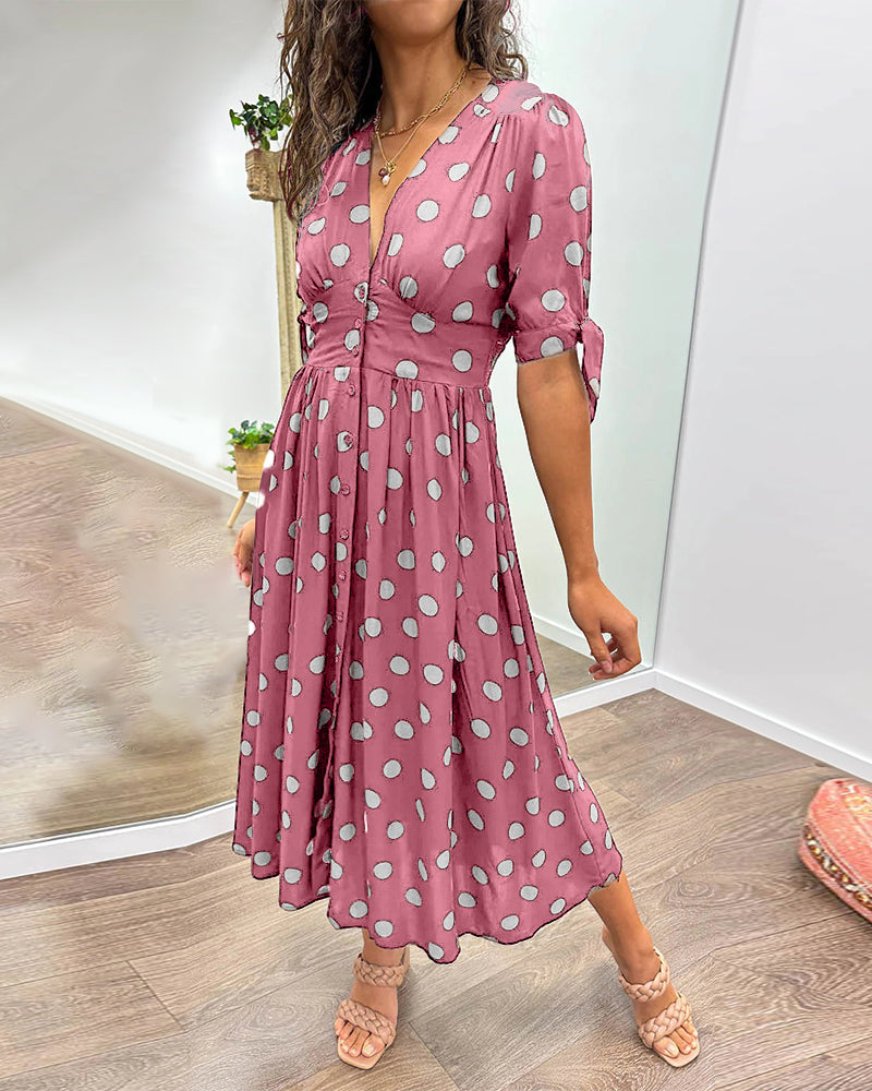 Selvira™ Elegantes Kleid mit Punkten Modeberg Bern