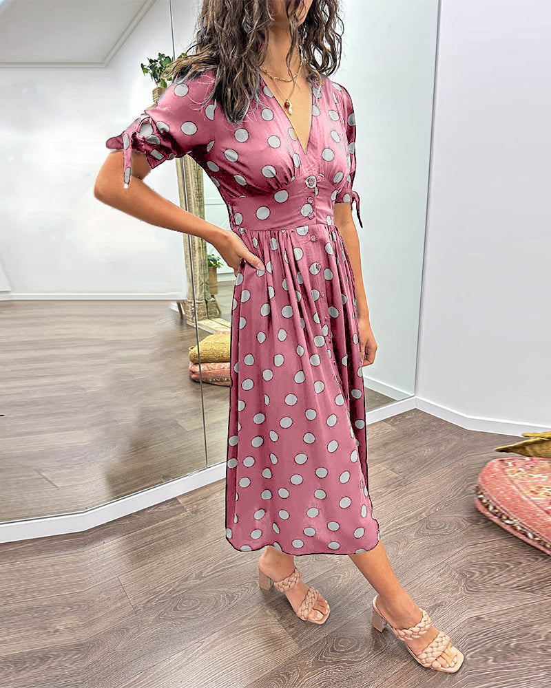 Selvira™ Elegantes Kleid mit Punkten Modeberg Bern
