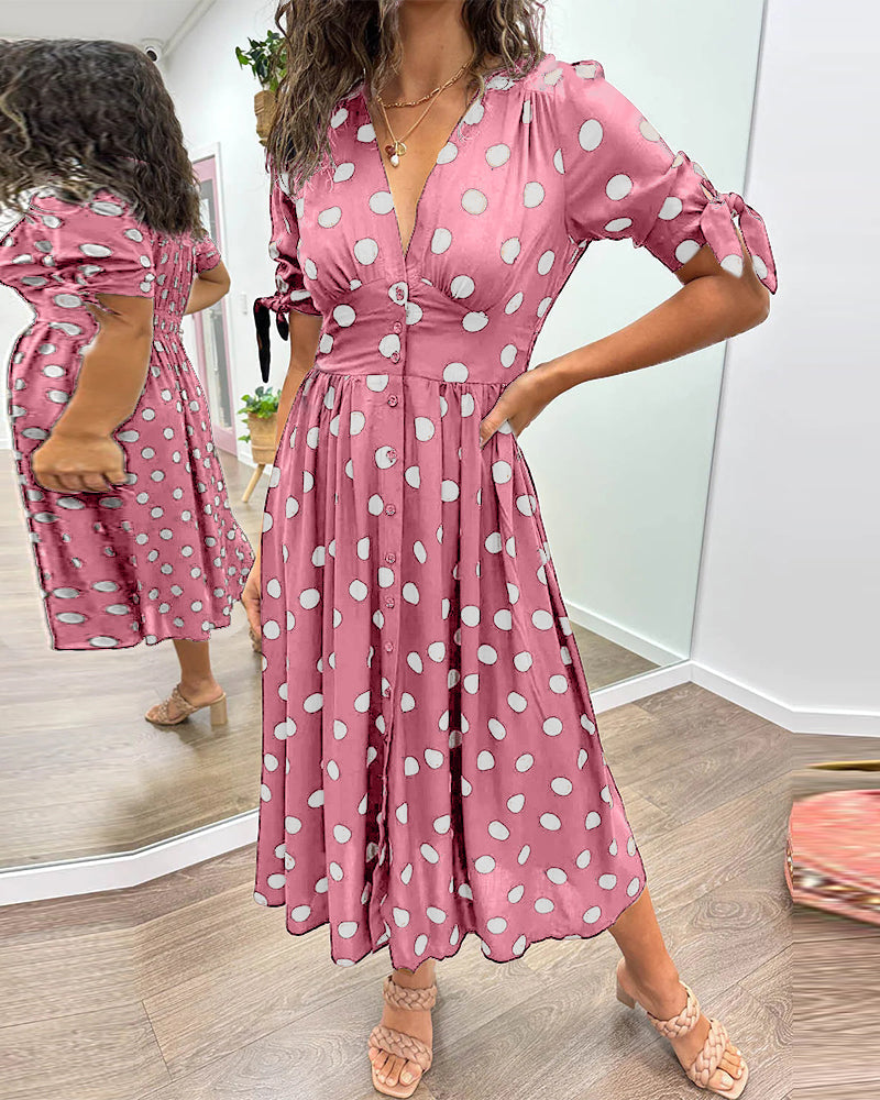 Selvira™ Elegantes Kleid mit Punkten Modeberg Bern