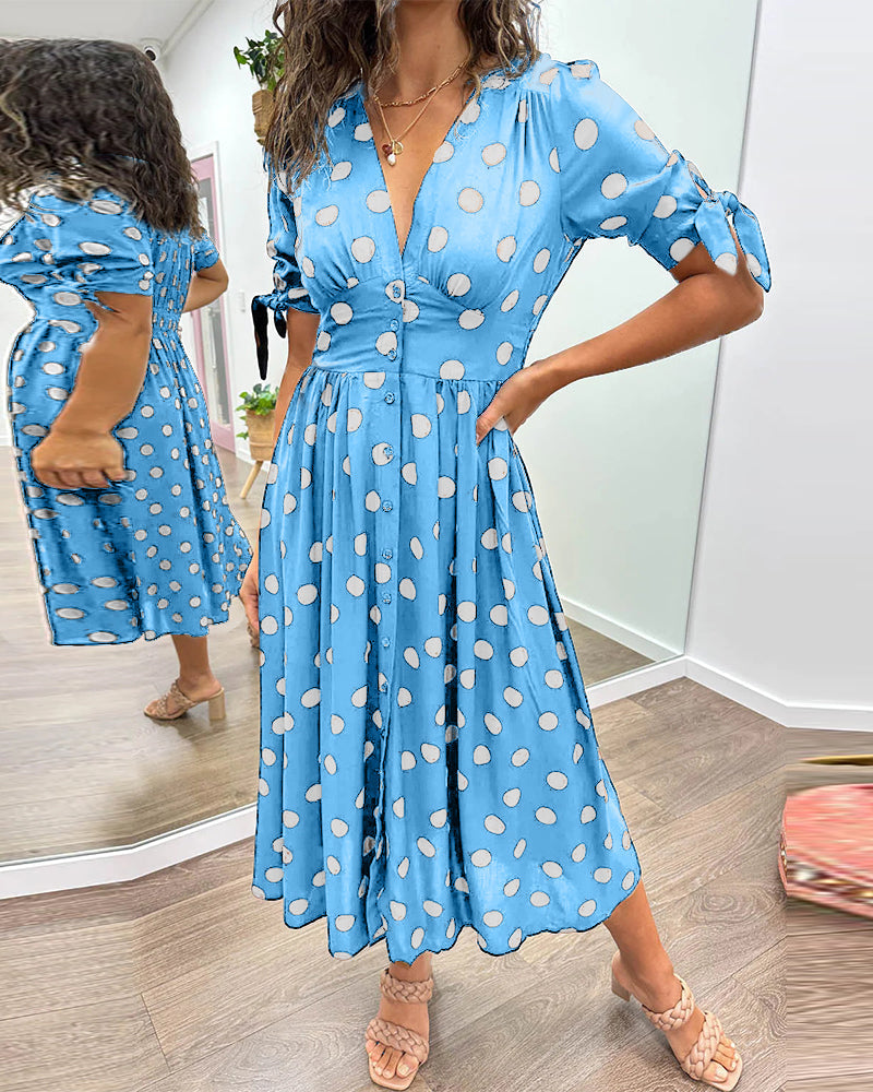 Selvira™ Elegantes Kleid mit Punkten Modeberg Bern