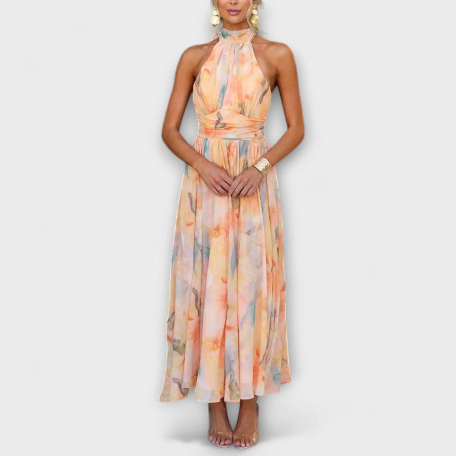Sera™ Halter-Neck Bohemian Print Maxi Kleid Modeberg Bern