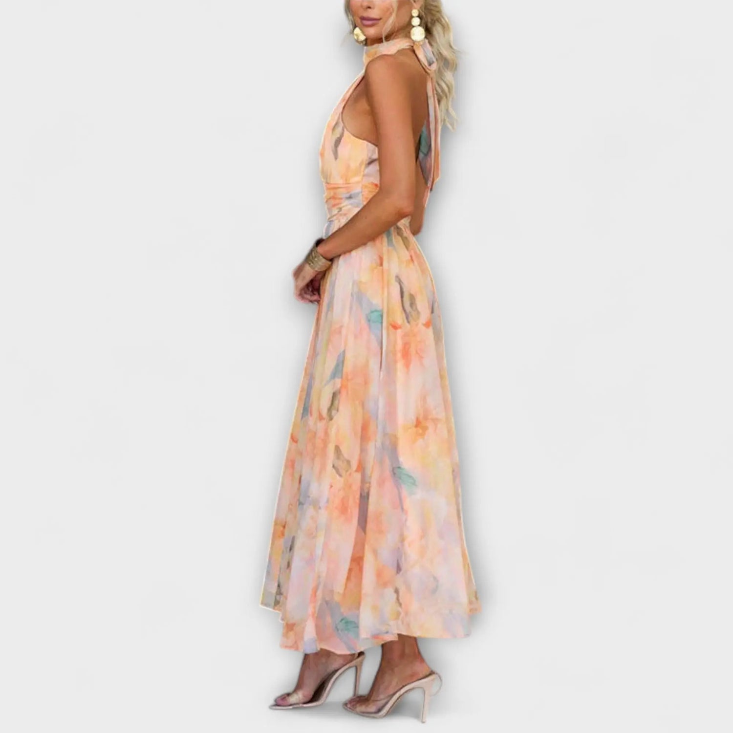 Sera™ Halter-Neck Bohemian Print Maxi Kleid Modeberg Bern