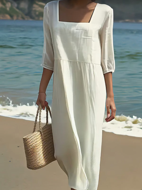 Soraya™ Kleid mit Frontfalten und lockerer Passform Modeberg Bern