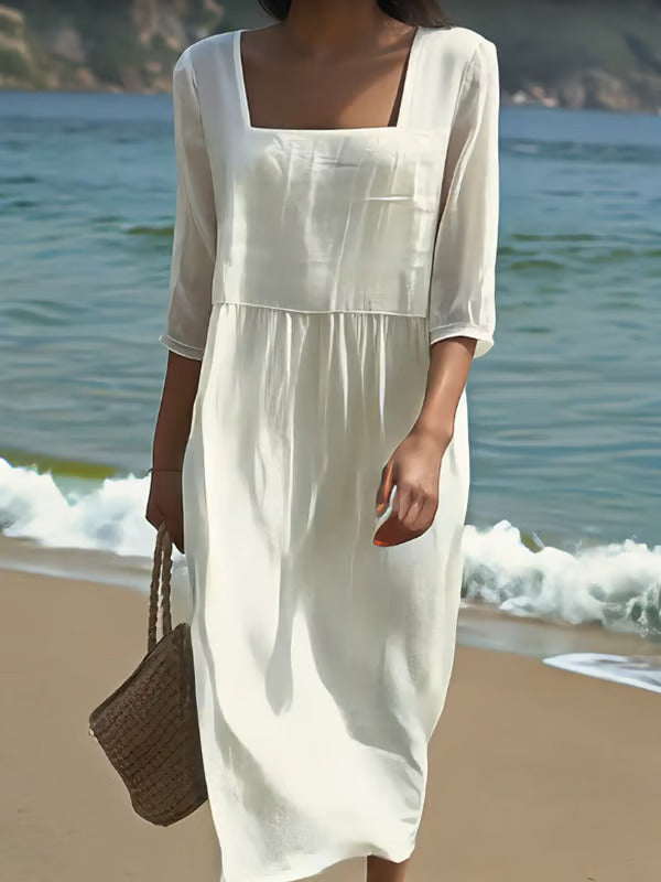 Soraya™ Kleid mit Frontfalten und lockerer Passform Modeberg Bern