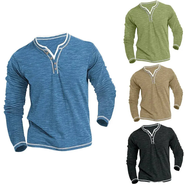 Timo™ Langarmshirt 2025 mit V-Ausschnitt Modeberg Bern