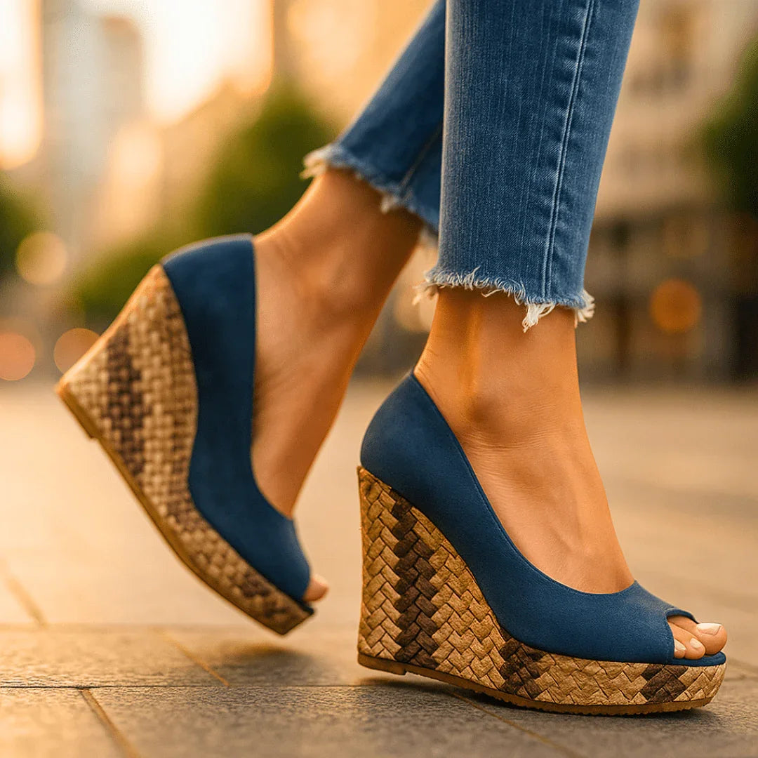 Snakeskin-Print Wedge Heels Modeberg Bern