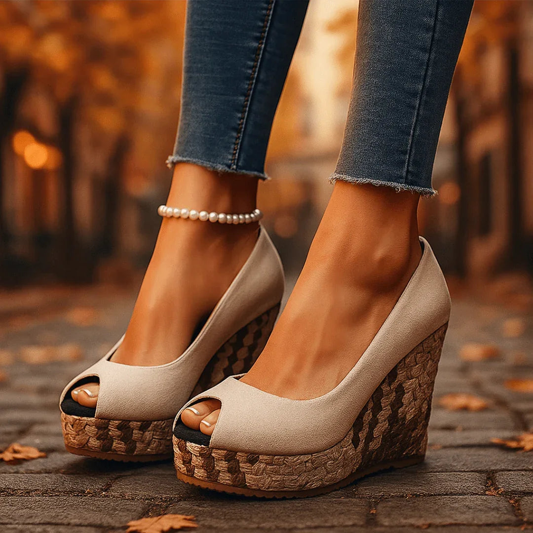 Snakeskin-Print Wedge Heels Modeberg Bern