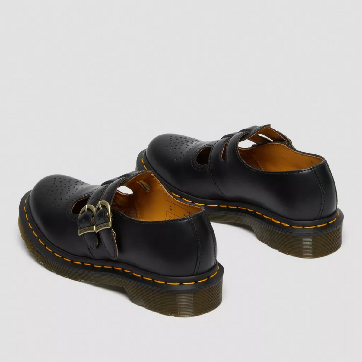 Women's Double Buckle Leather Mary Jane Flats Modeberg Bern