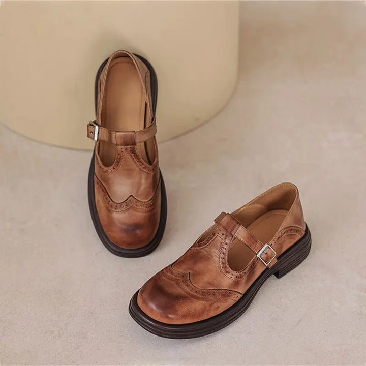 VELDA™ Stilvolle Leder Mary Janes Modeberg Bern