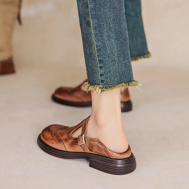 VELDA™ Stilvolle Leder Mary Janes Modeberg Bern