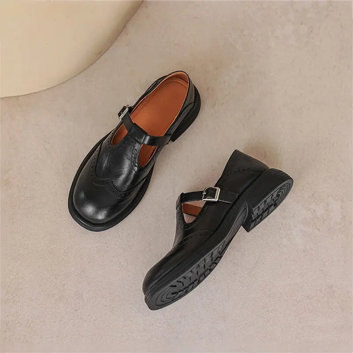 VELDA™ Stilvolle Leder Mary Janes Modeberg Bern