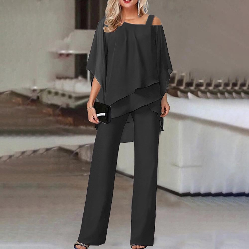 Chiara™ Eleganter Zweiteiler mit Cold-Shoulder-Bluse für Damen