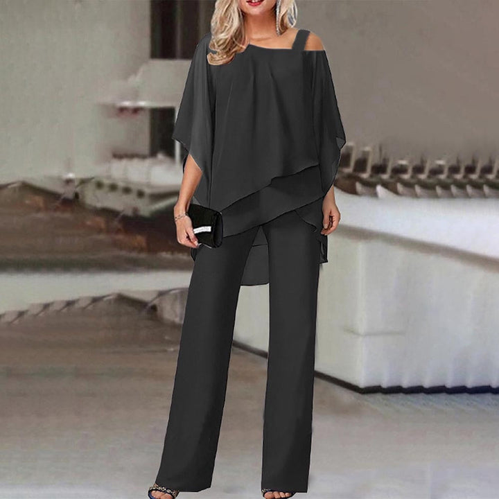 Chiara™ Eleganter Zweiteiler mit Cold-Shoulder-Bluse für Damen