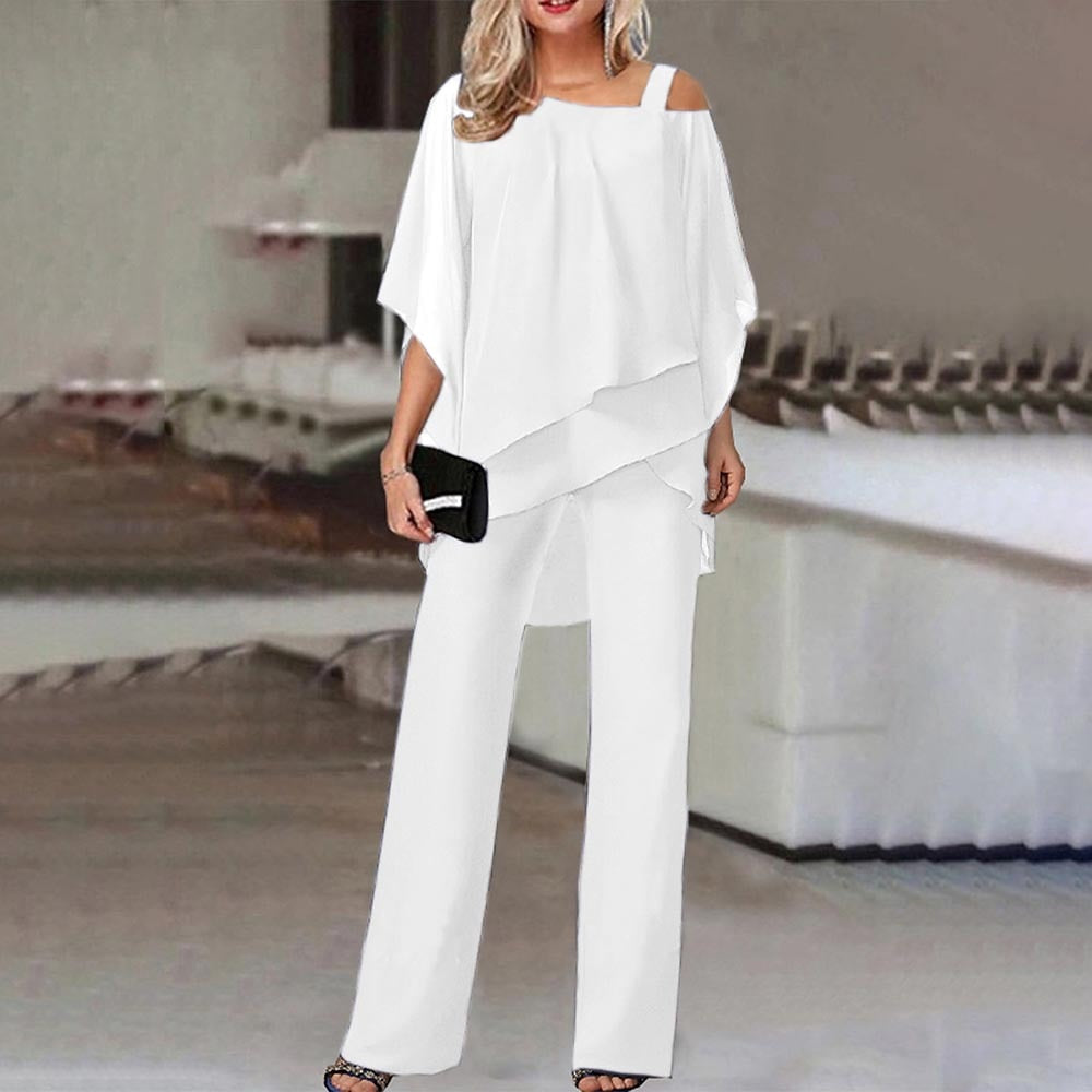 Chiara™ Eleganter Zweiteiler mit Cold-Shoulder-Bluse für Damen