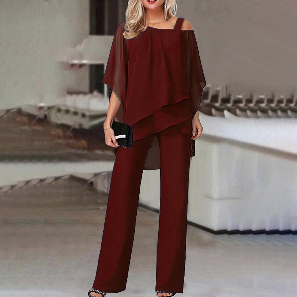 Chiara™ Eleganter Zweiteiler mit Cold-Shoulder-Bluse für Damen