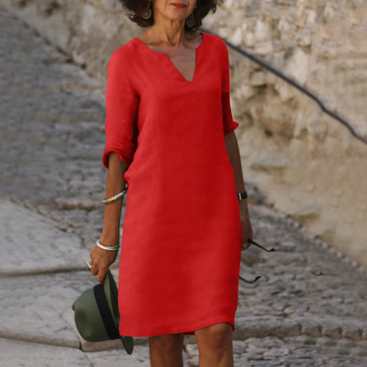 Zelina™ Kleid mit V-Ausschnitt Modeberg Bern