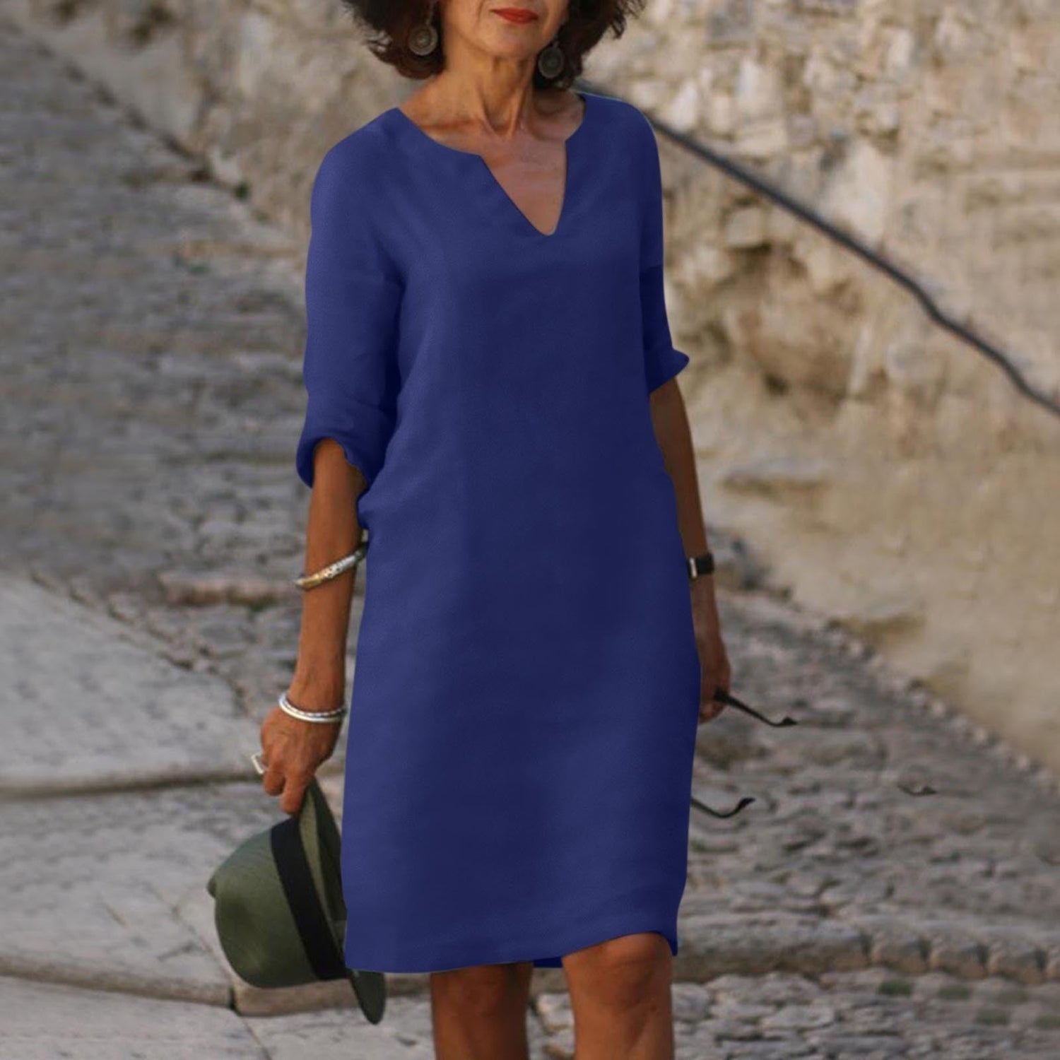 Zelina™ Kleid mit V-Ausschnitt Modeberg Bern