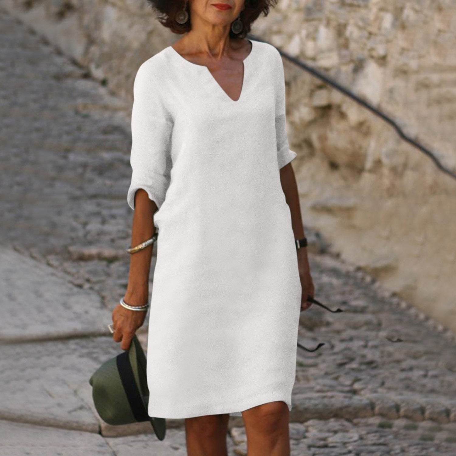 Zelina™ Kleid mit V-Ausschnitt Modeberg Bern