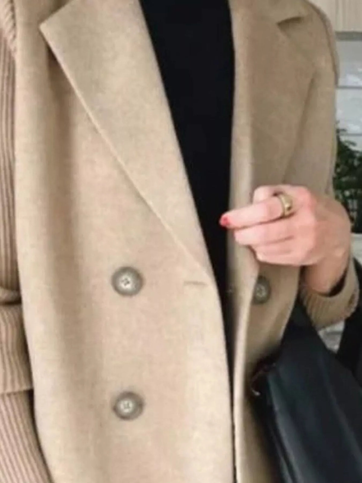 Mid-Length Shawl Collar Overcoat with Buttoned Front Modeberg Bern