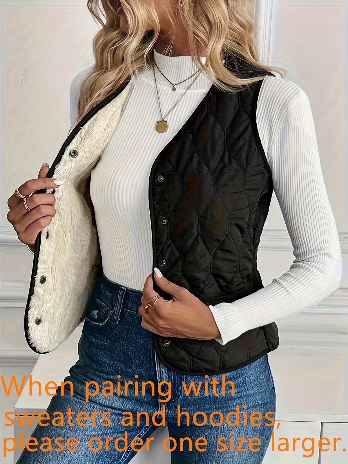 Reversible Quilted Sleeveless Jacket Modeberg Bern