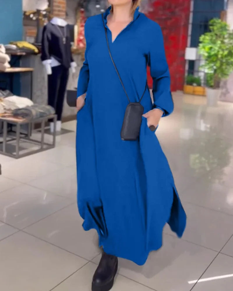 Druvelis™ Langes Kleid mit Schlitz Modeberg Bern