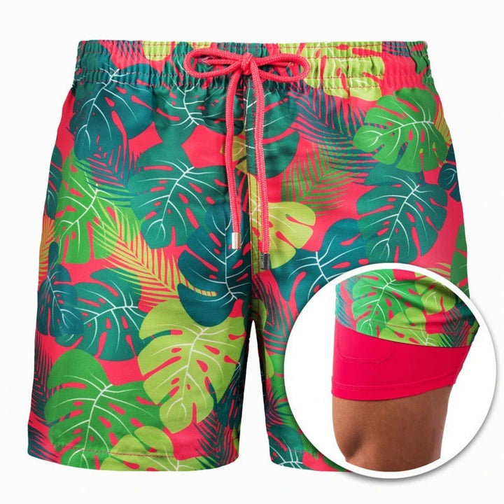 Fabio™ Bedruckte Herren Badeshorts Mit Doppelter Schicht Für Den Sommer | Modeberg Bern