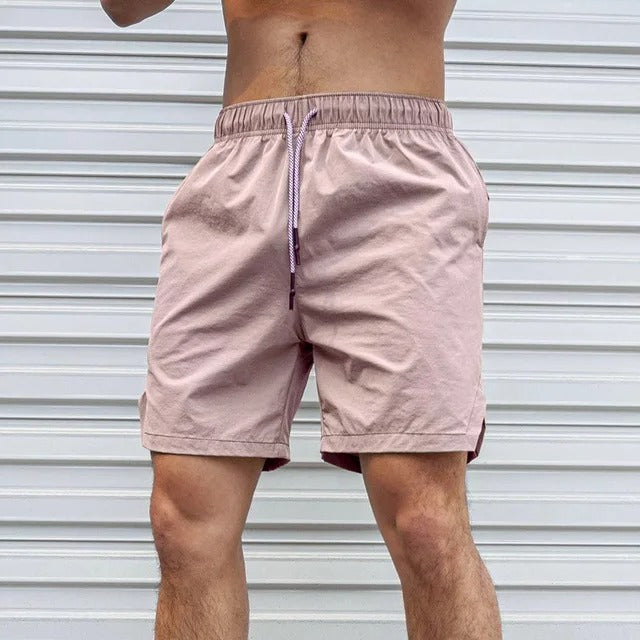 Drune | Atmungsaktive, Einfarbige Badeshorts für Männer mit Kordel Modeberg Bern