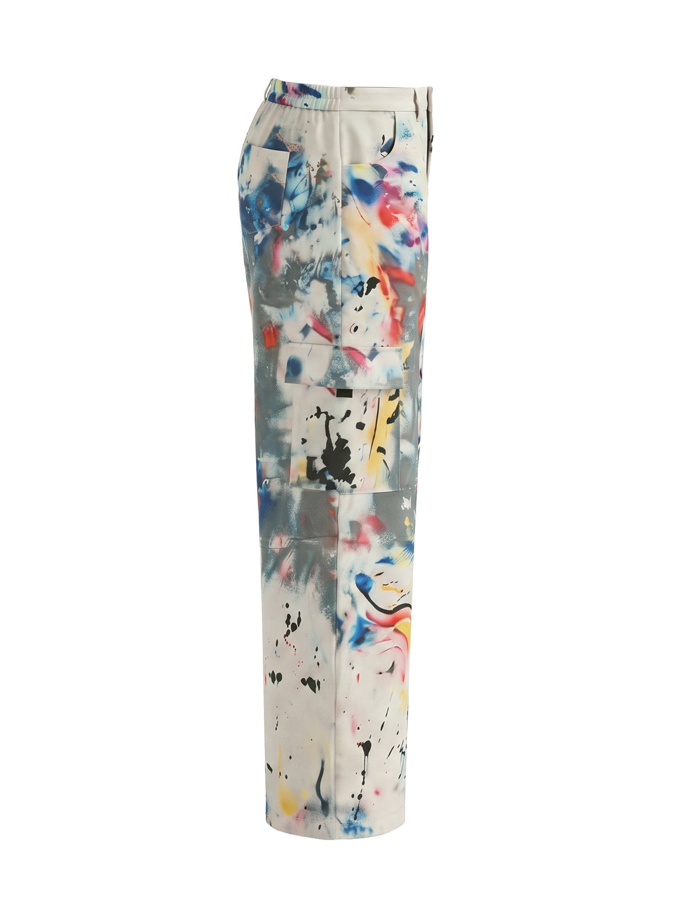 Graffiti Print Wide-Leg High-Waisted Jeans Modeberg Bern