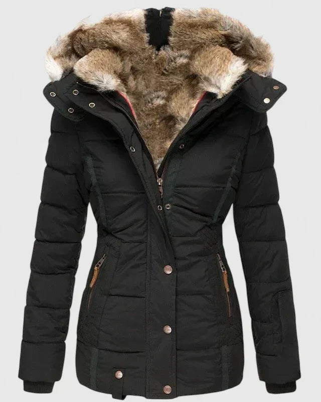 Classic Winter Coat with Adjustable Hood and Pockets Modeberg Bern