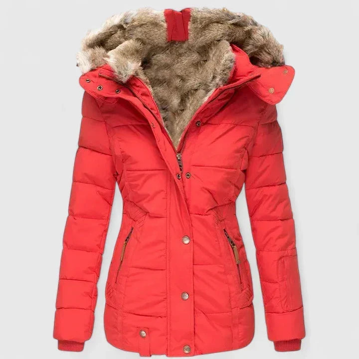 Classic Winter Coat with Adjustable Hood and Pockets Modeberg Bern