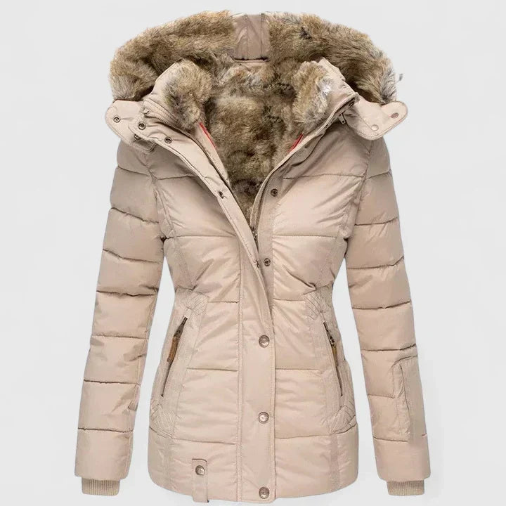 Classic Winter Coat with Adjustable Hood and Pockets Modeberg Bern