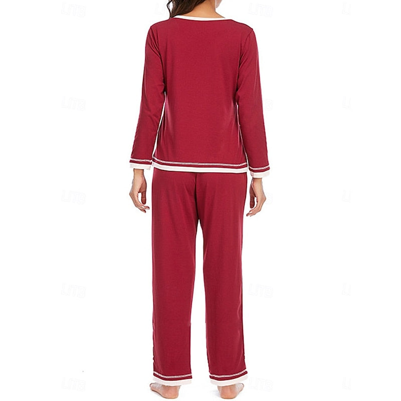 Relaxed V-Neck Loungewear Set Modeberg Bern