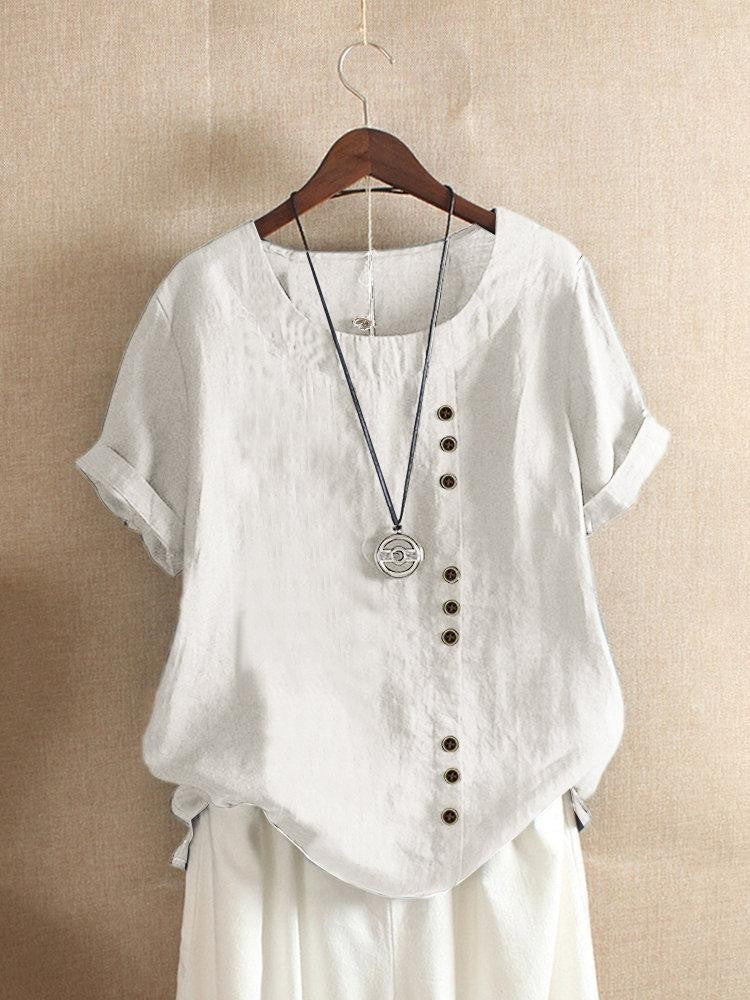 Brenza™ Lockere Bluse mit Knopfleiste Modeberg Bern