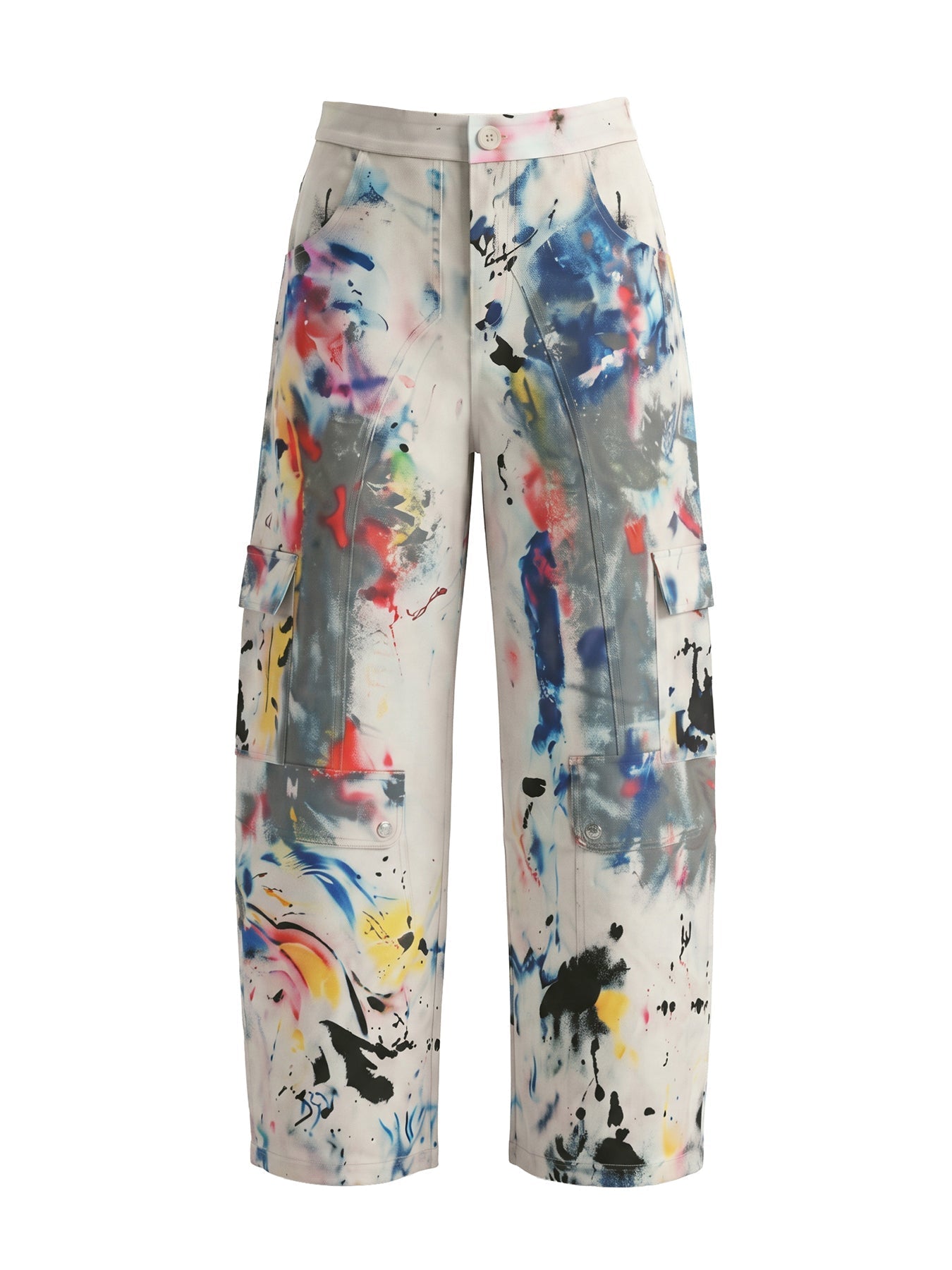 Graffiti Print Wide-Leg High-Waisted Jeans Modeberg Bern
