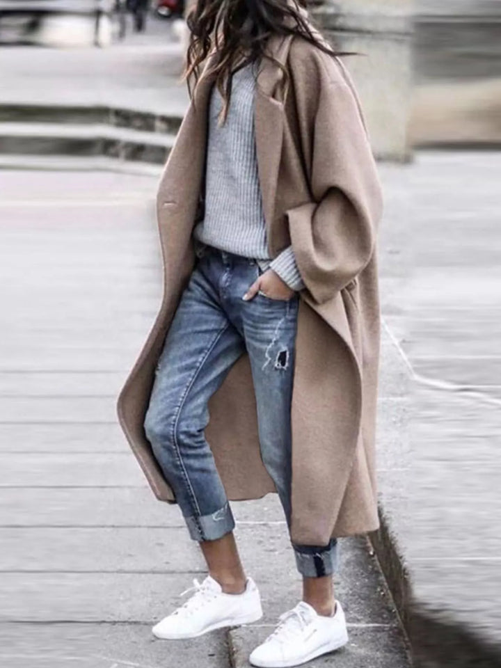 Oversized Long Winter Coat with Wide Sleeves Modeberg Bern