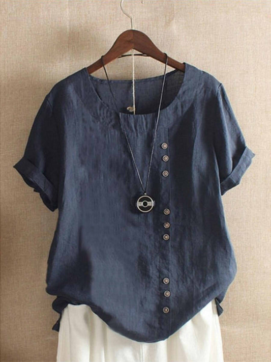 Brenza™ Lockere Bluse mit Knopfleiste Modeberg Bern