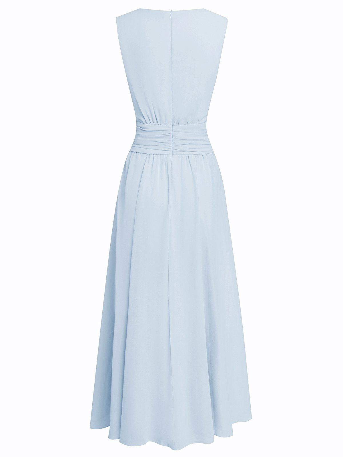 Sleeveless Ruched A-Line Wedding Guest Maxi Dress Modeberg Bern