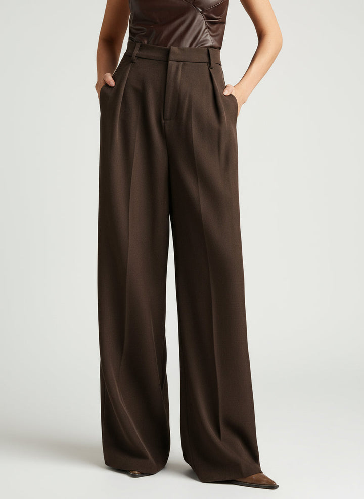 High Waist Wide Leg Tailored Trousers Modeberg Bern