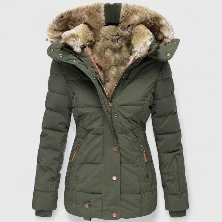 Classic Winter Coat with Adjustable Hood and Pockets Modeberg Bern