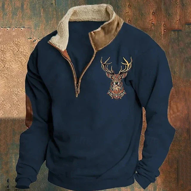 Drevan™ Hirsch Motiv Pullover Modeberg Bern