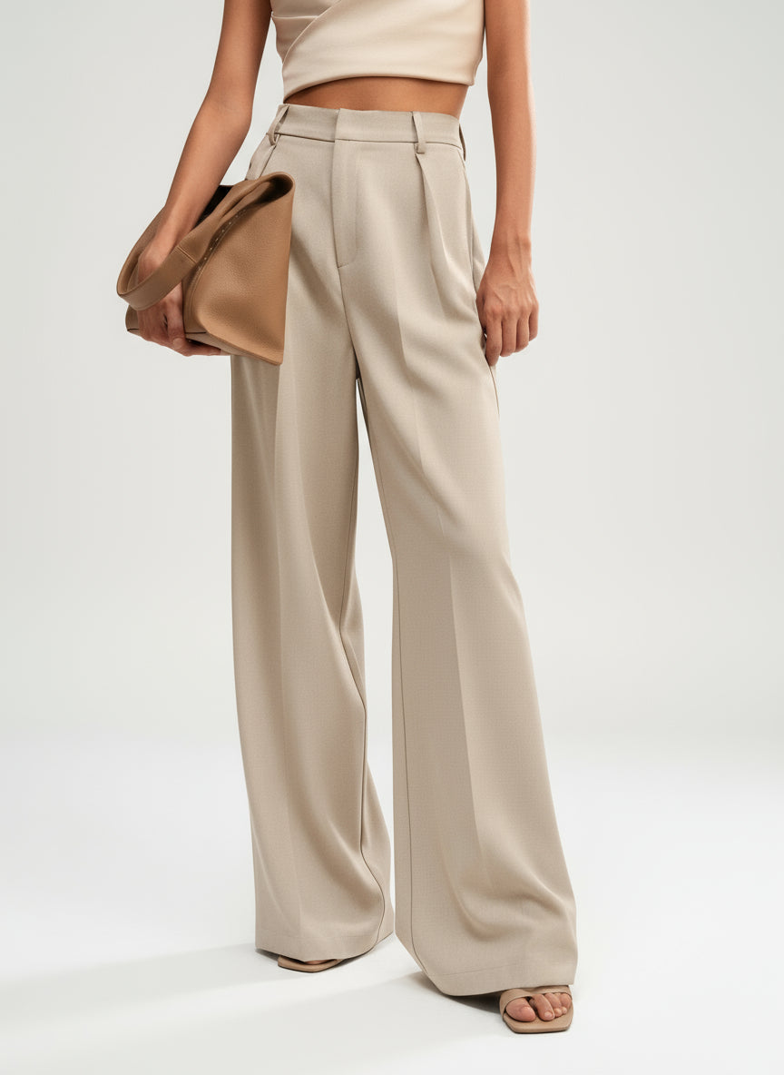 High Waist Wide Leg Tailored Trousers Modeberg Bern