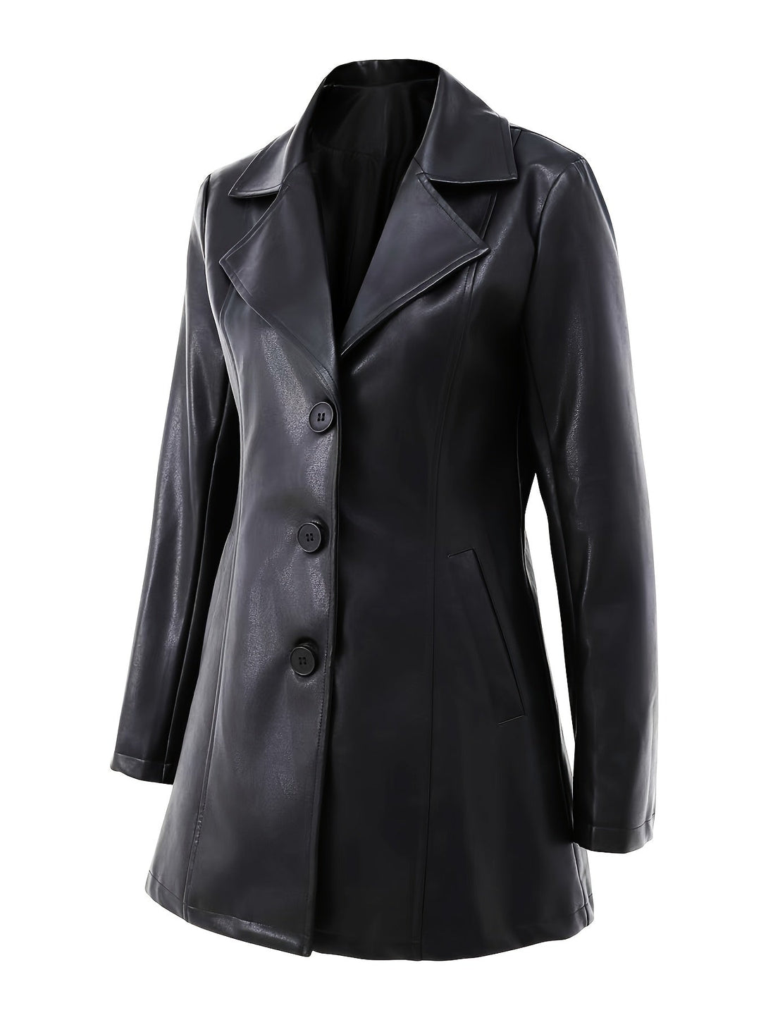 Mid-Length Coat with A-Line Hem and Notched Collar Modeberg Bern