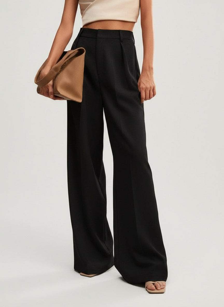 High Waist Wide Leg Tailored Trousers Modeberg Bern