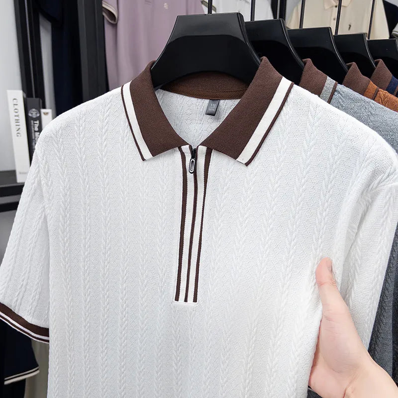 Elarin™ Geripptes Kragen Shirt Modeberg Bern