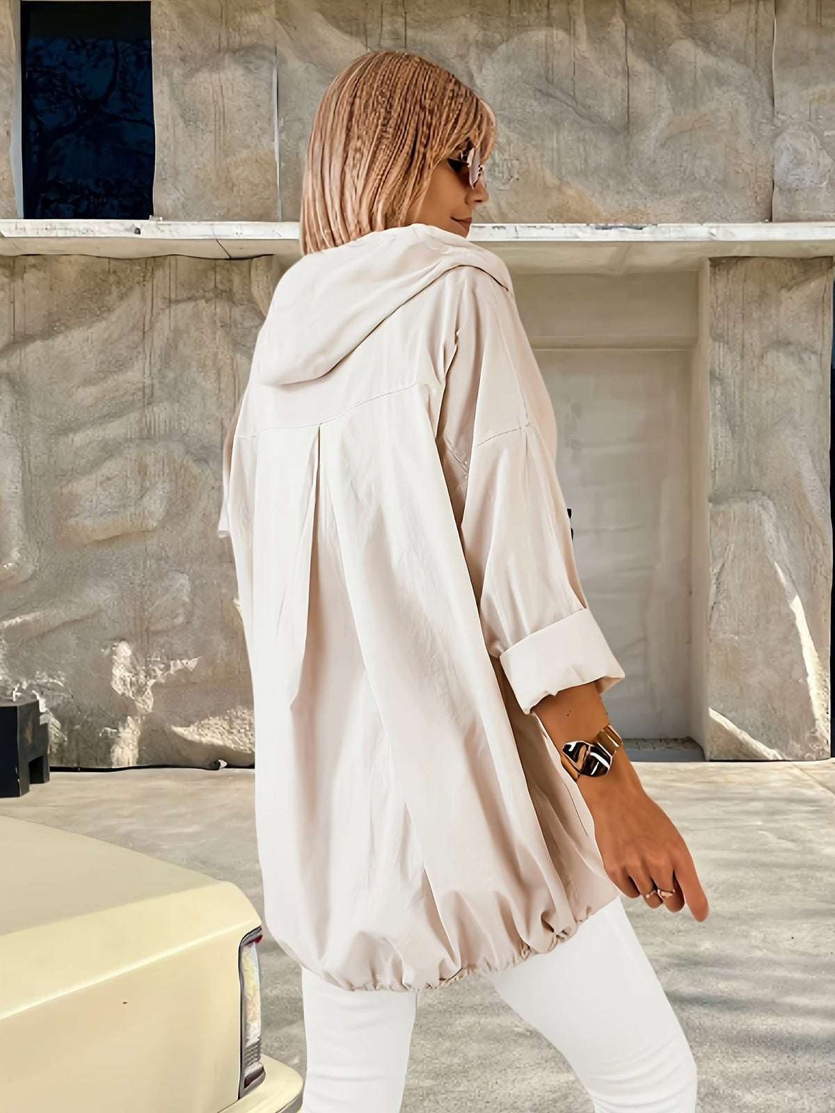 Lightweight Hooded Drawstring Jacket Modeberg Bern