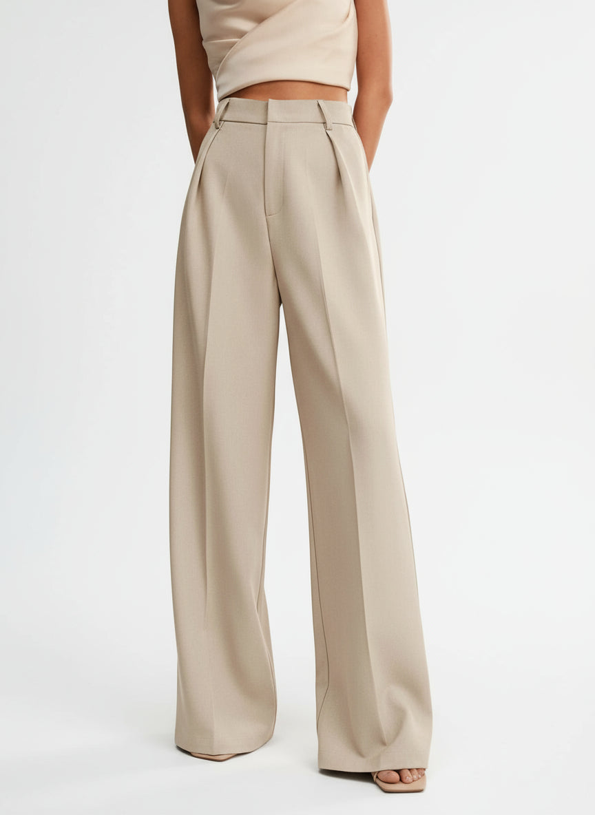 High Waist Wide Leg Tailored Trousers Modeberg Bern