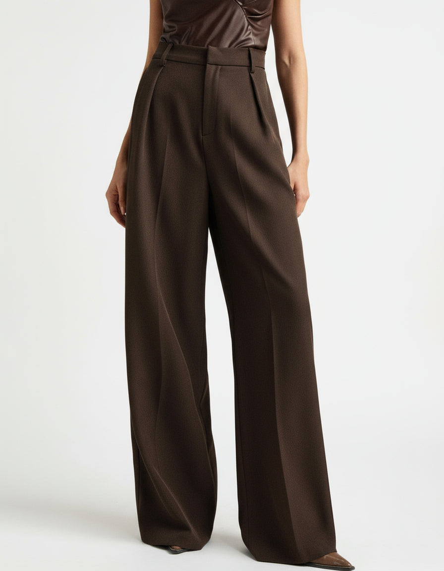 High Waist Wide Leg Tailored Trousers Modeberg Bern
