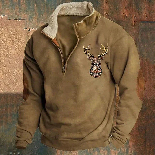Drevan™ Hirsch Motiv Pullover Modeberg Bern